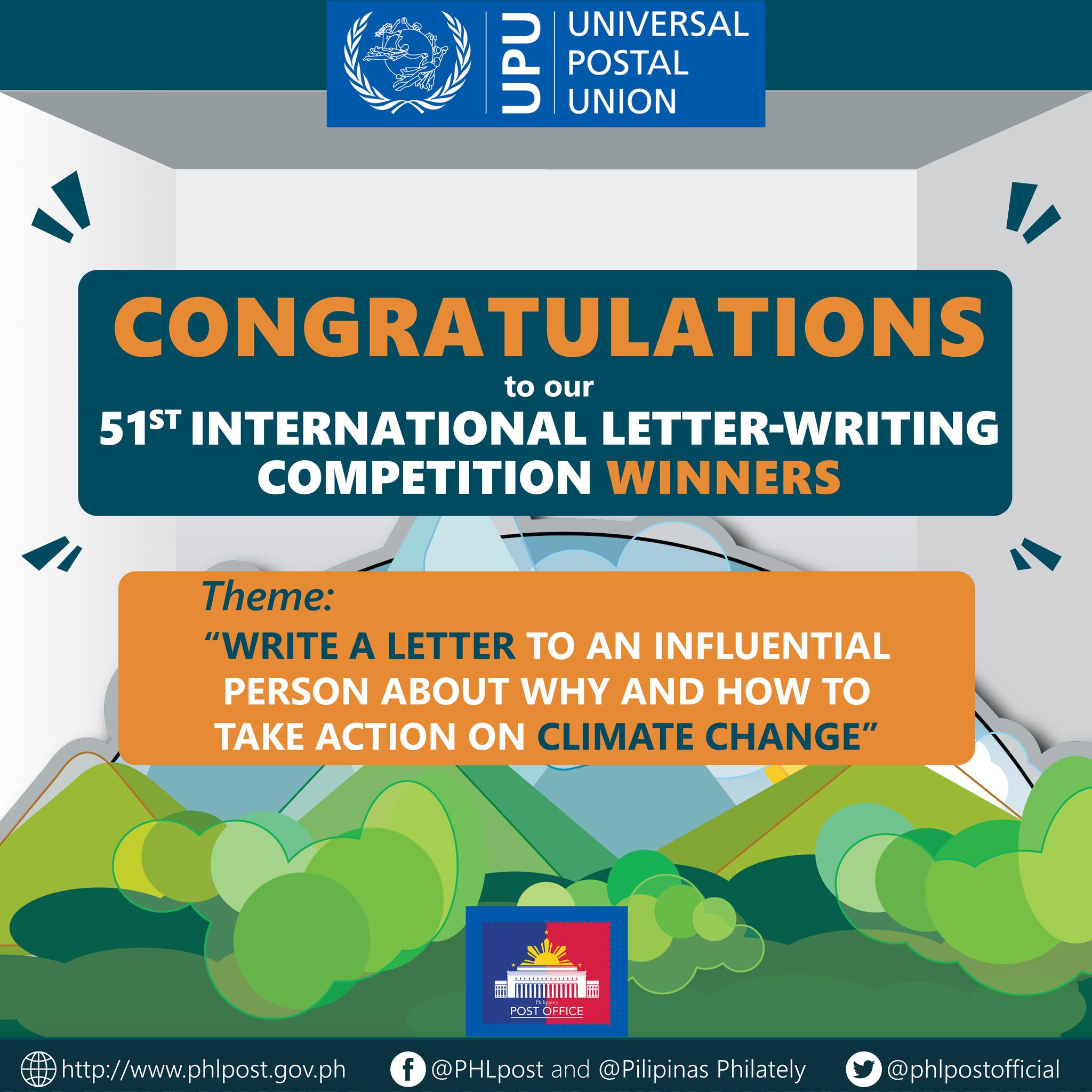 Philippine Post Office, UPU announced letter writing competition