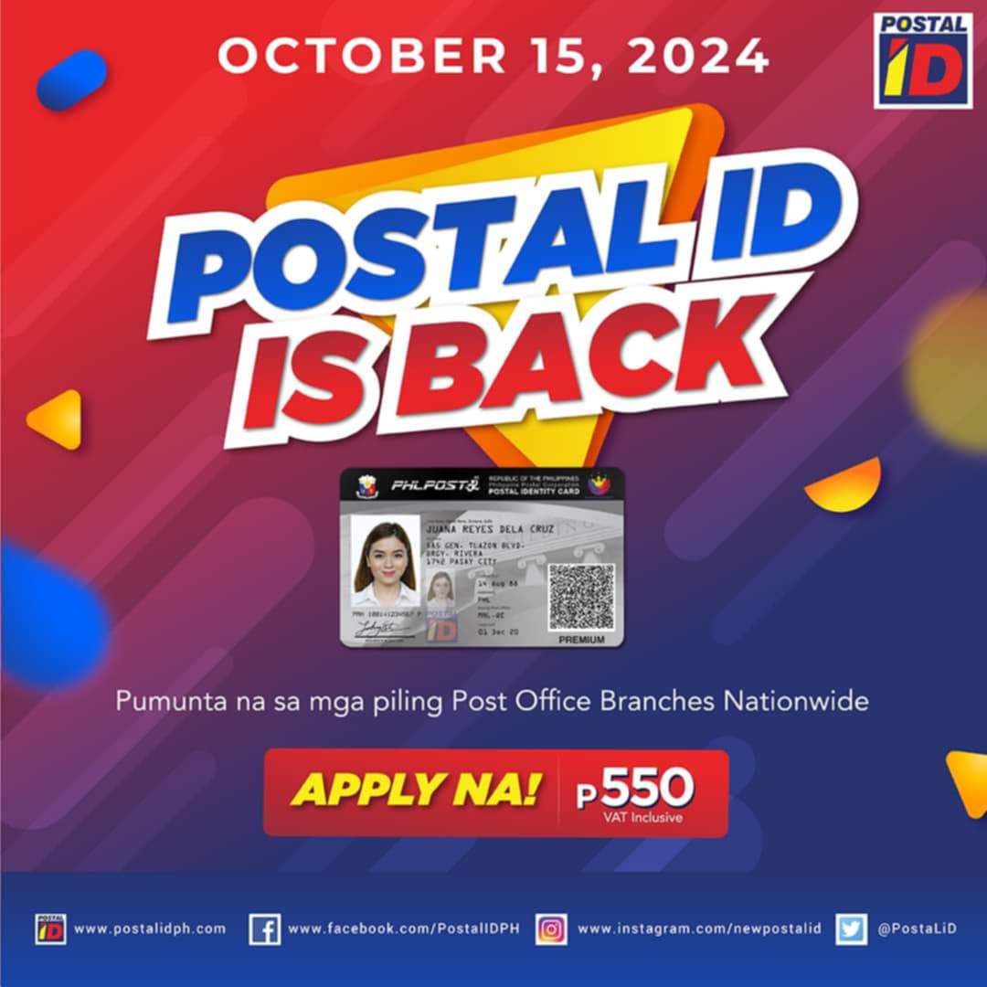 Postal ID is back!