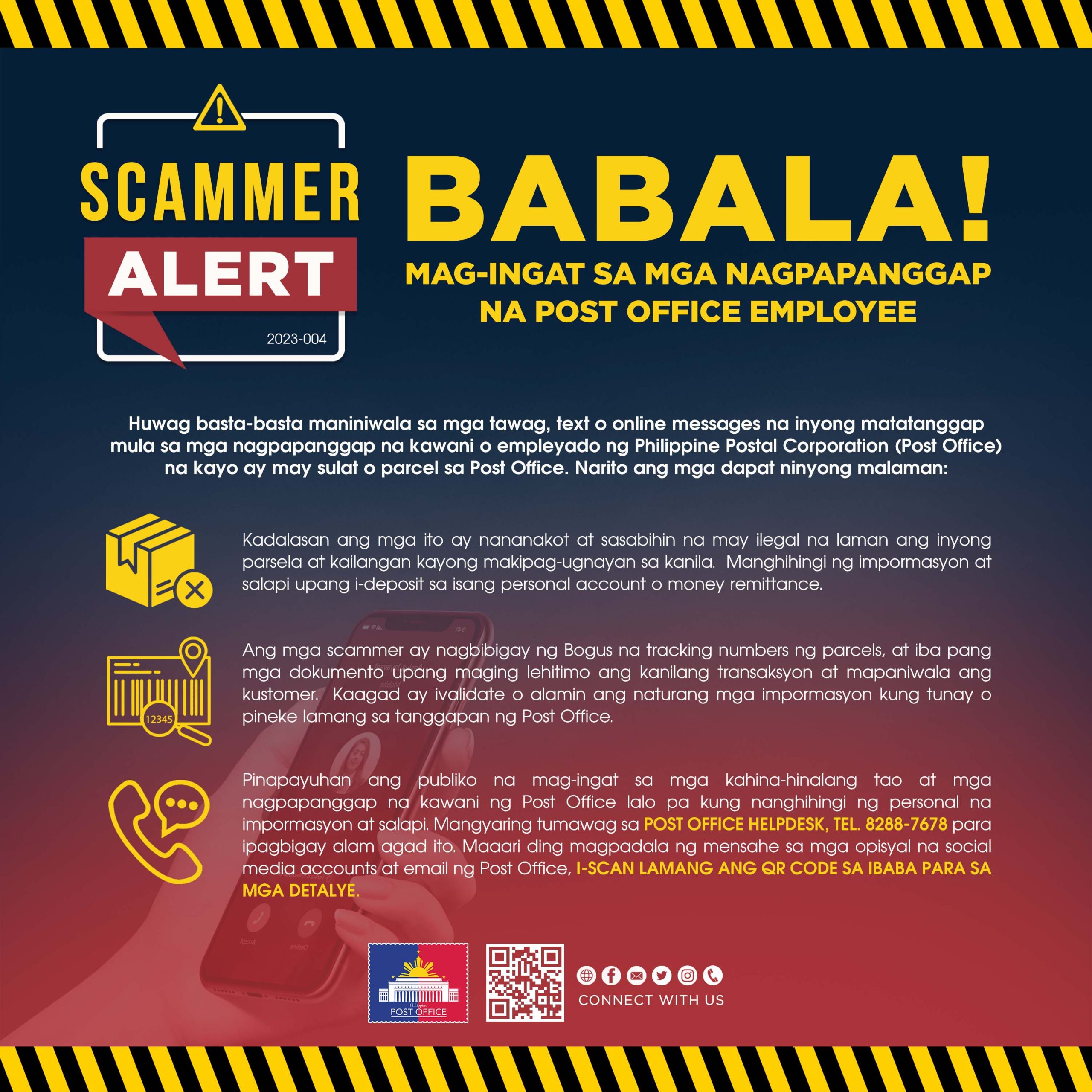 PHLPost warns public of scammers impersonating a Post Office employee