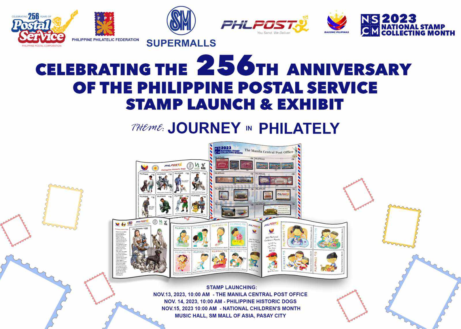 PHLPost launches postage stamps to mark 256th anniversary and National Stamp Collecting Month