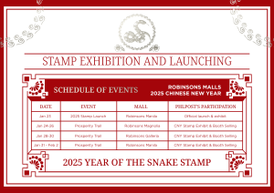 Robinsons Malls CNY stamp exhibition and schedule