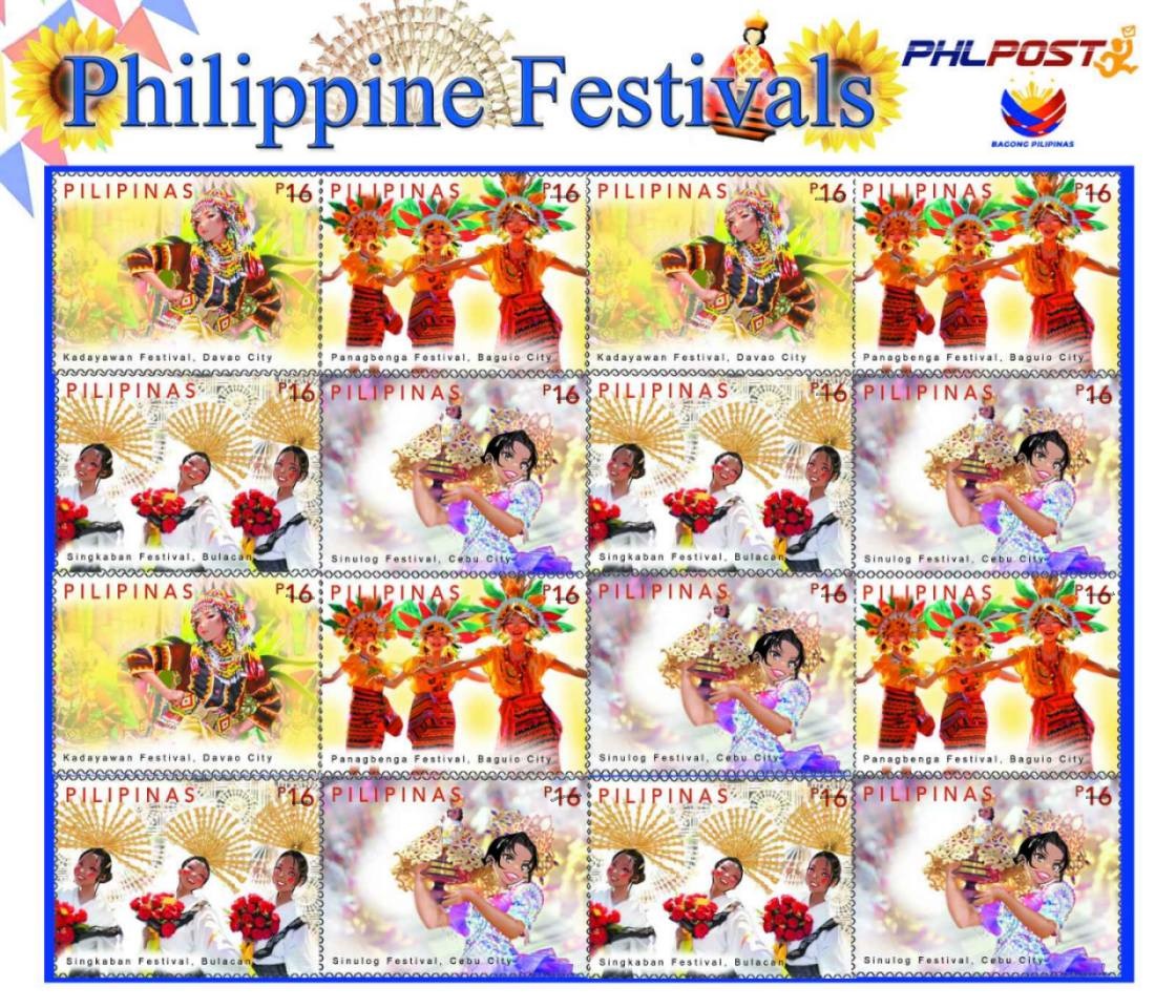 PHLPost released Postage Stamps featuring iconic Philippine Festivals known worldwide